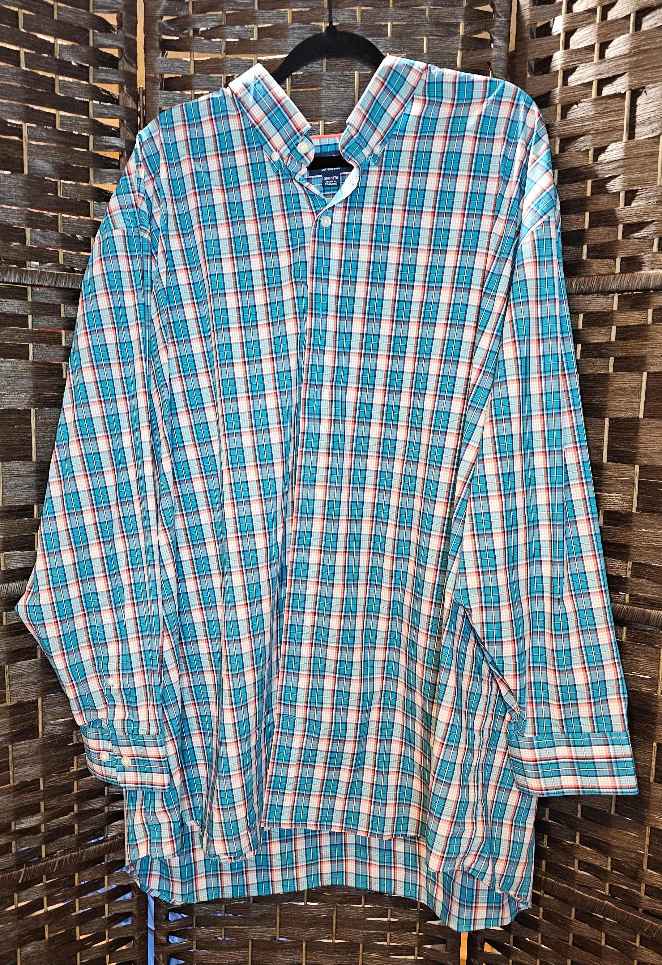 Singer Teal Plaid 3XB Top