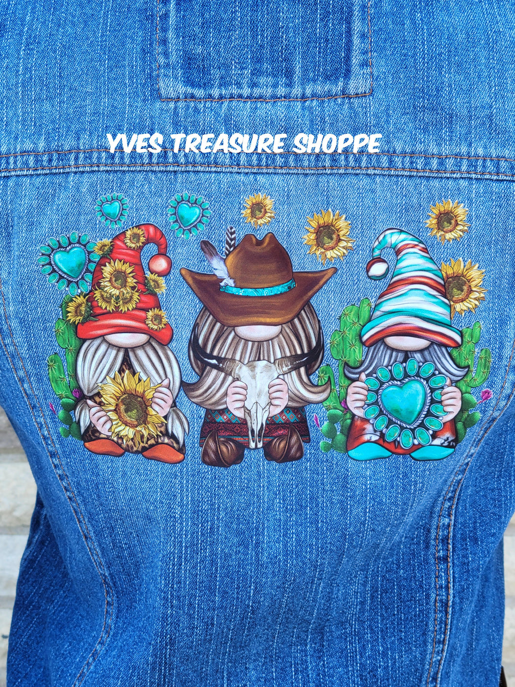Gnomes Thrifted Denim Jacket Small