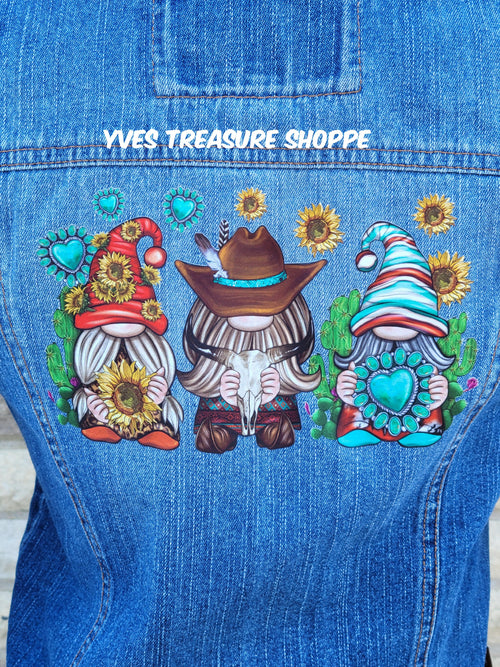 Gnomes Thrifted Denim Jacket Small