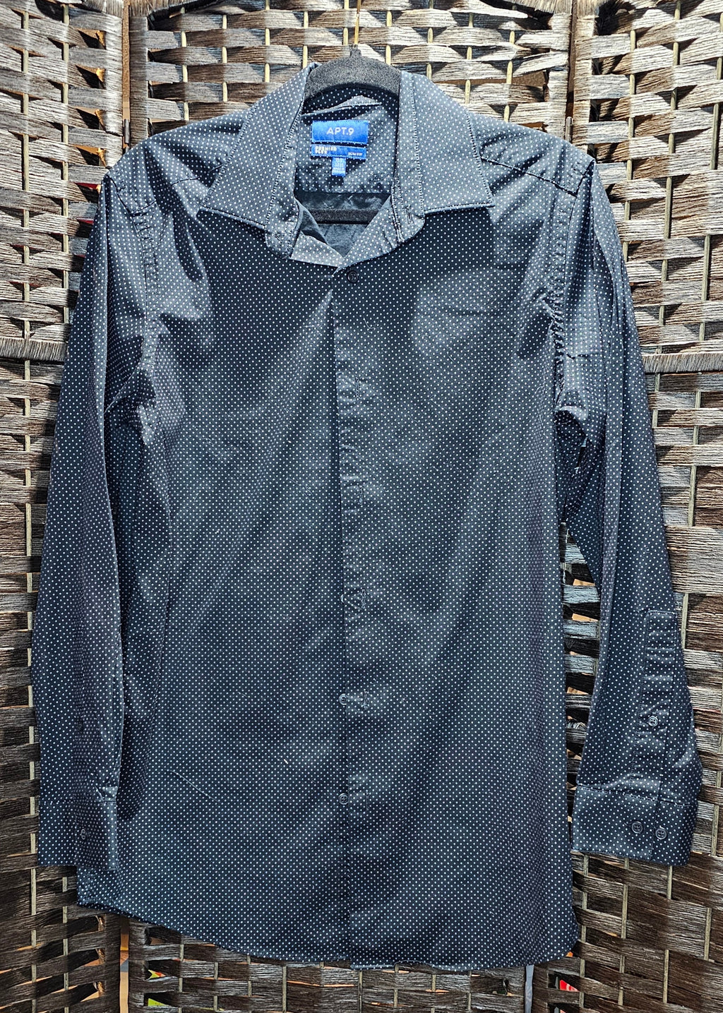 Medium (15.5) Pirate Anime Upcycled Polka Dot Shirt Print 1