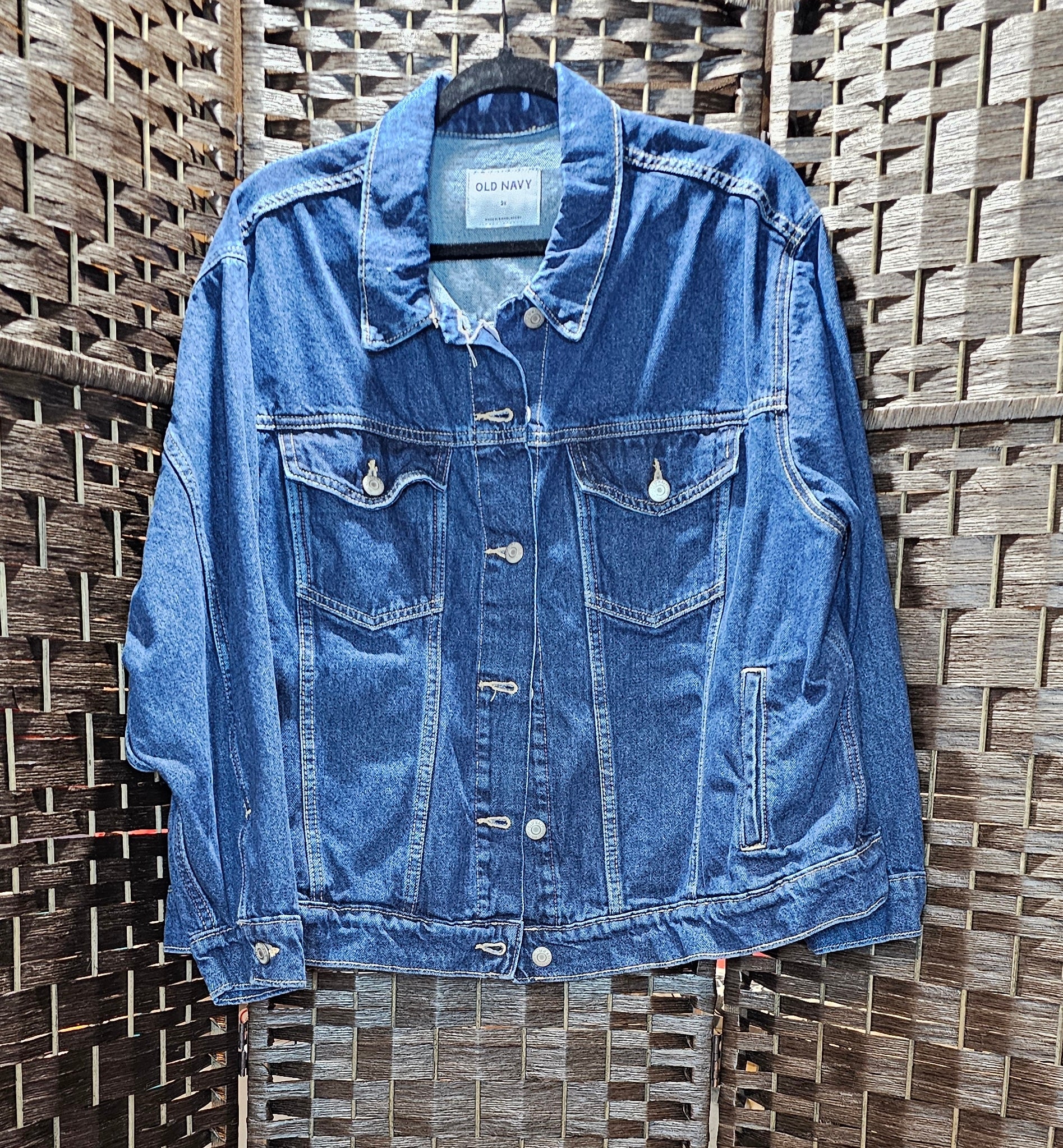 Purple Print Singer Denim Jacket 2X
