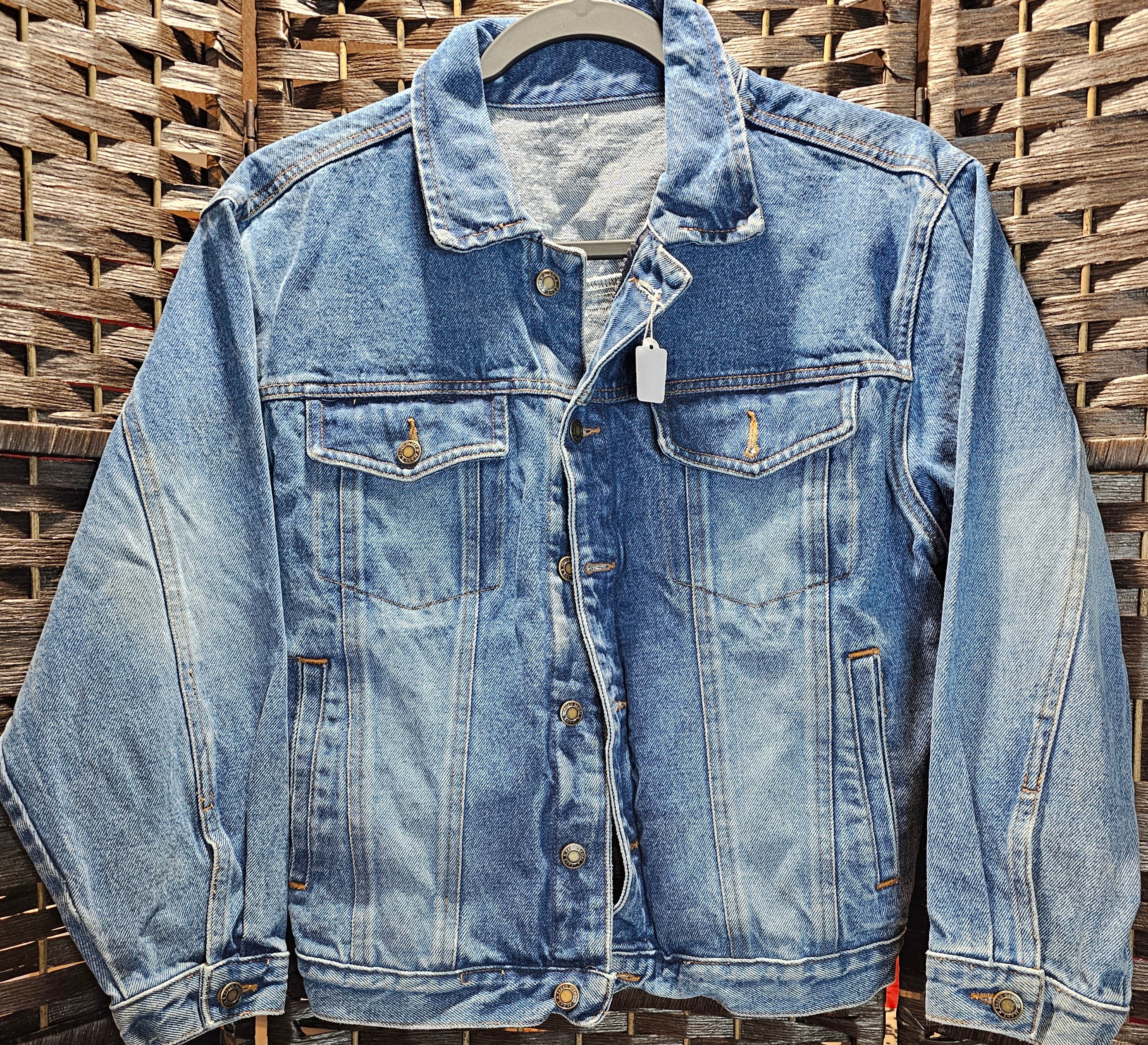Youth 10/12 Singer Pink Print Denim Jacket