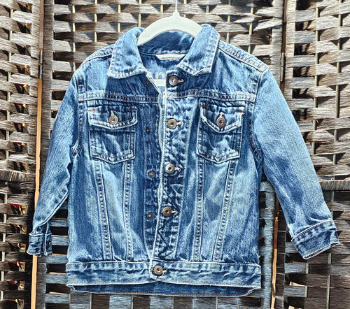 2T Upcycled Denim Jacket Dinosaurs