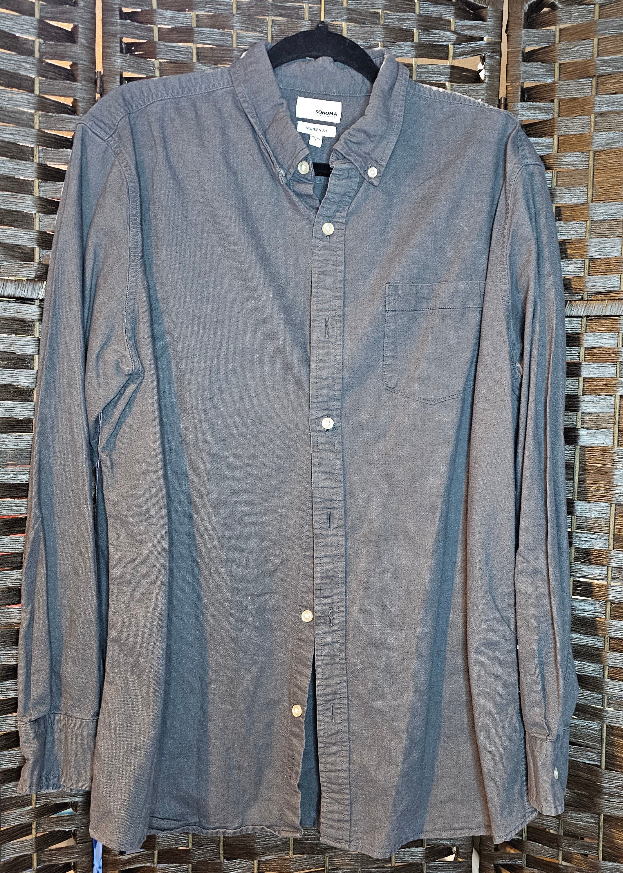 Large Upcycled Amazing Grace Gray Shirt