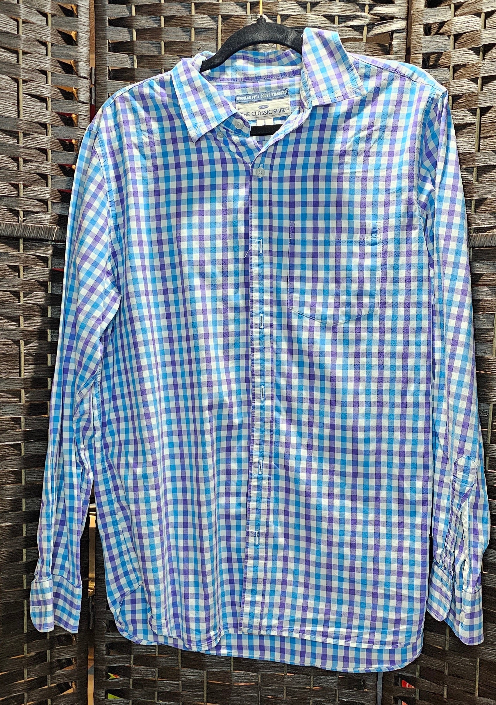 Large Plaid Adventure Gamer Upcycled Shirt