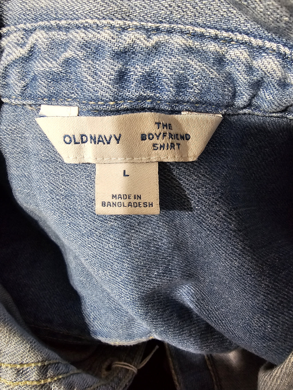 Upcycled Denim Top Size Large Movie Print Top