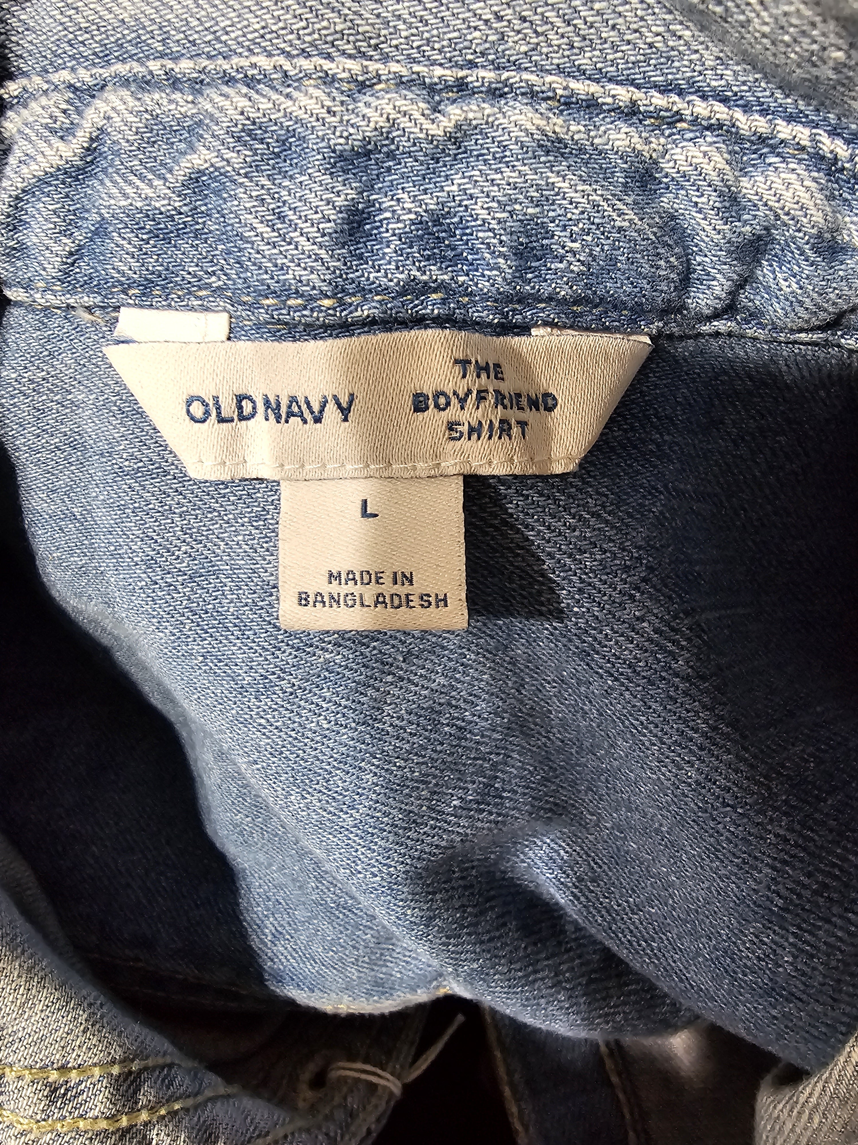 Upcycled Denim Top Size Large Movie Print Top