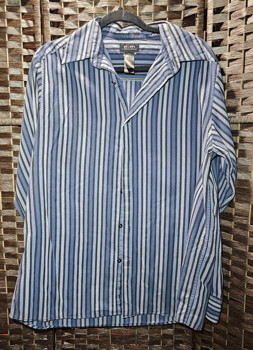 Anime Print Refashioned Large Shirt