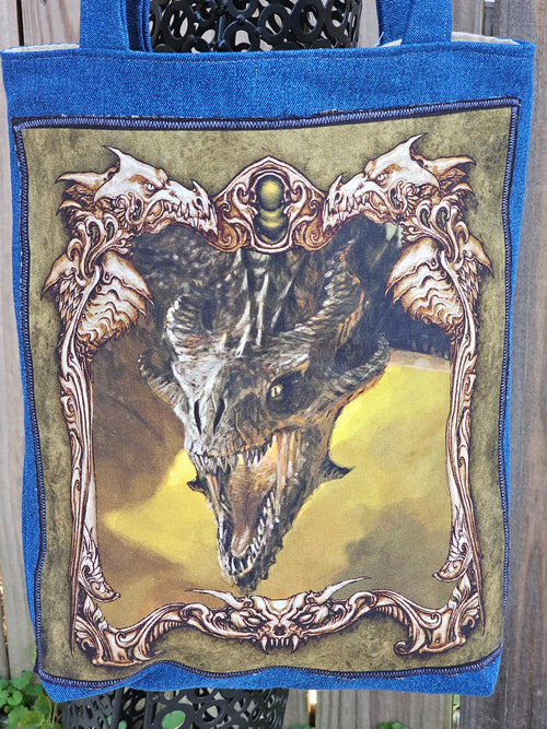 Denim Dragon Tote