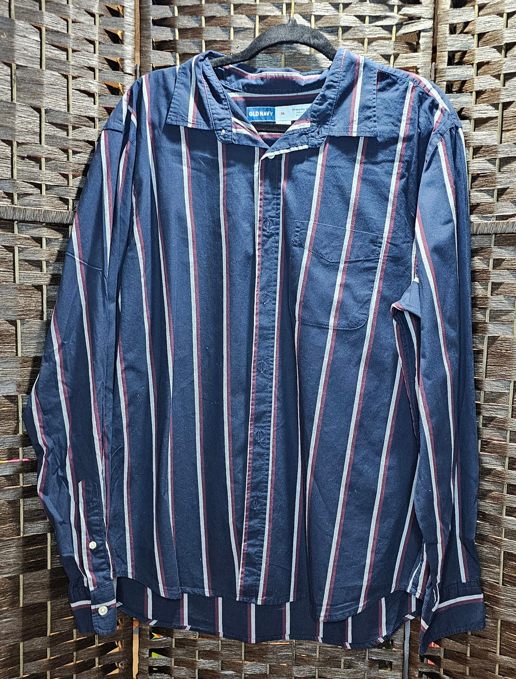 XLarge Striped Pirate Anime Upcycled Shirt Print 1