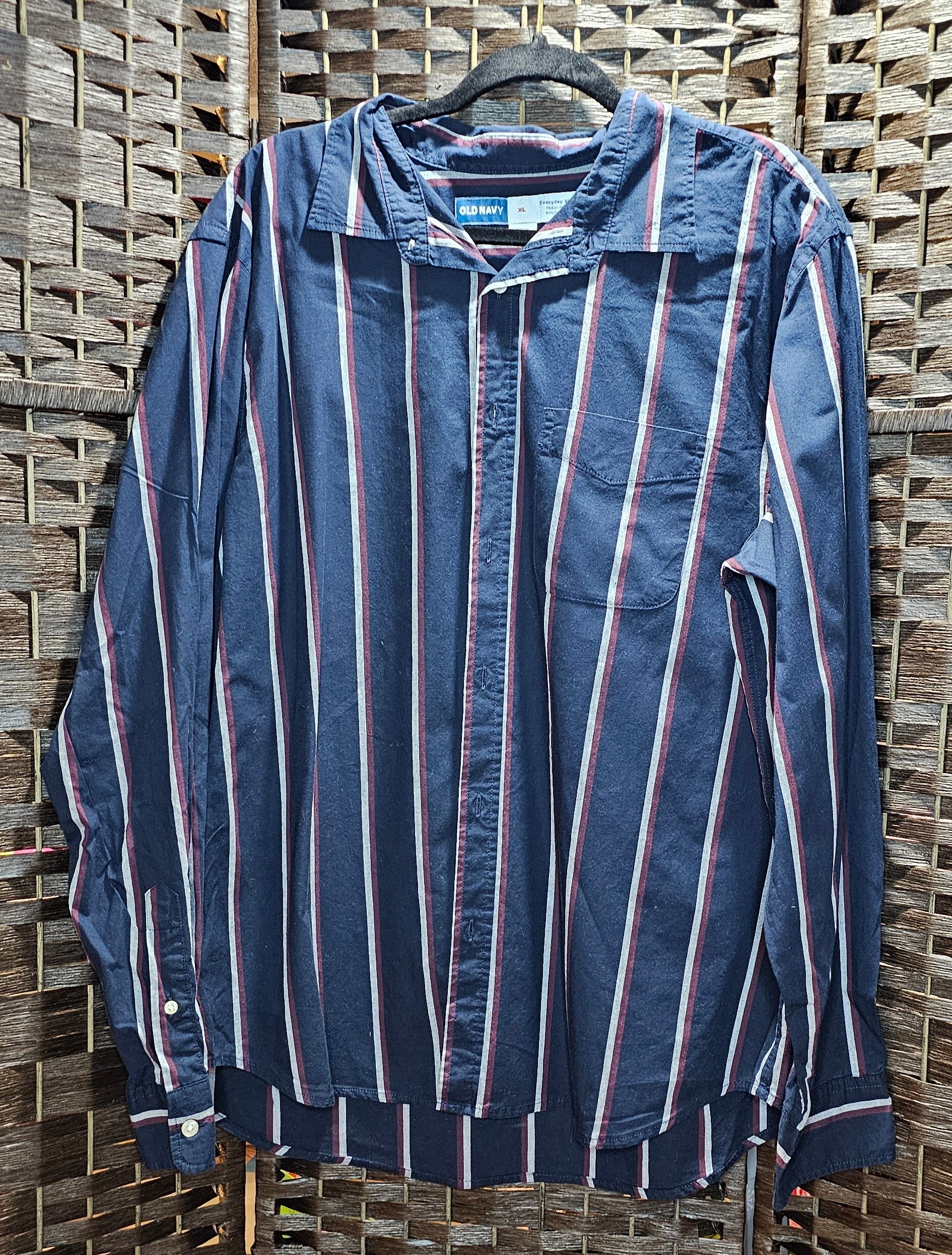 XLarge Striped Pirate Anime Upcycled Shirt Print 1