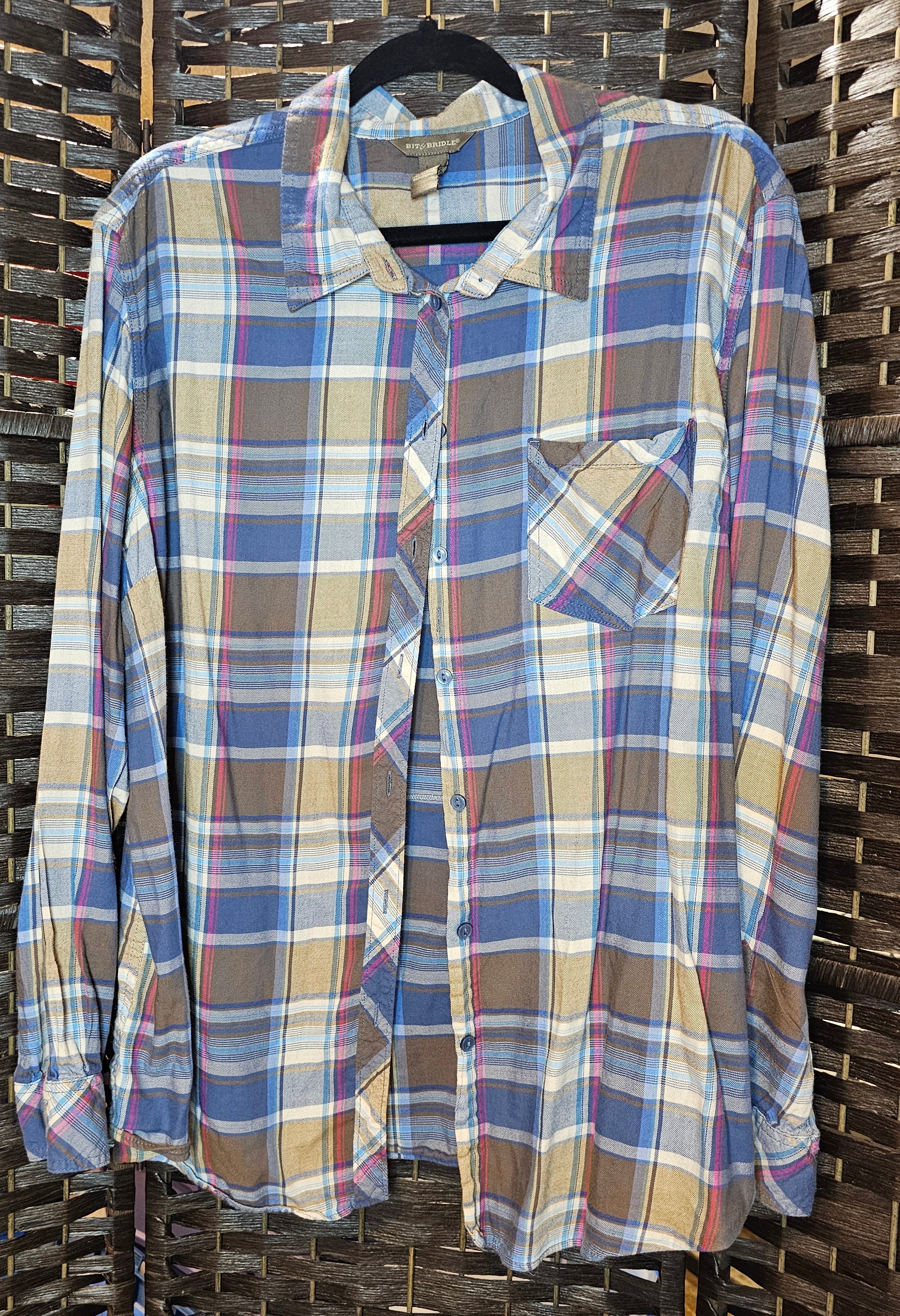 Plaid "I Am" 2X Top