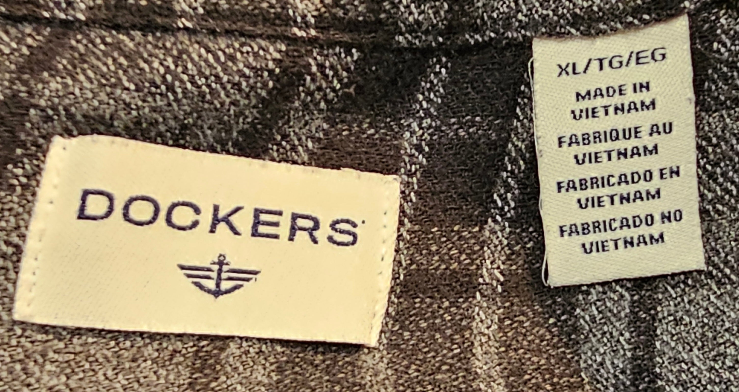 Upcycled XL Plaid Gray Gamer Top