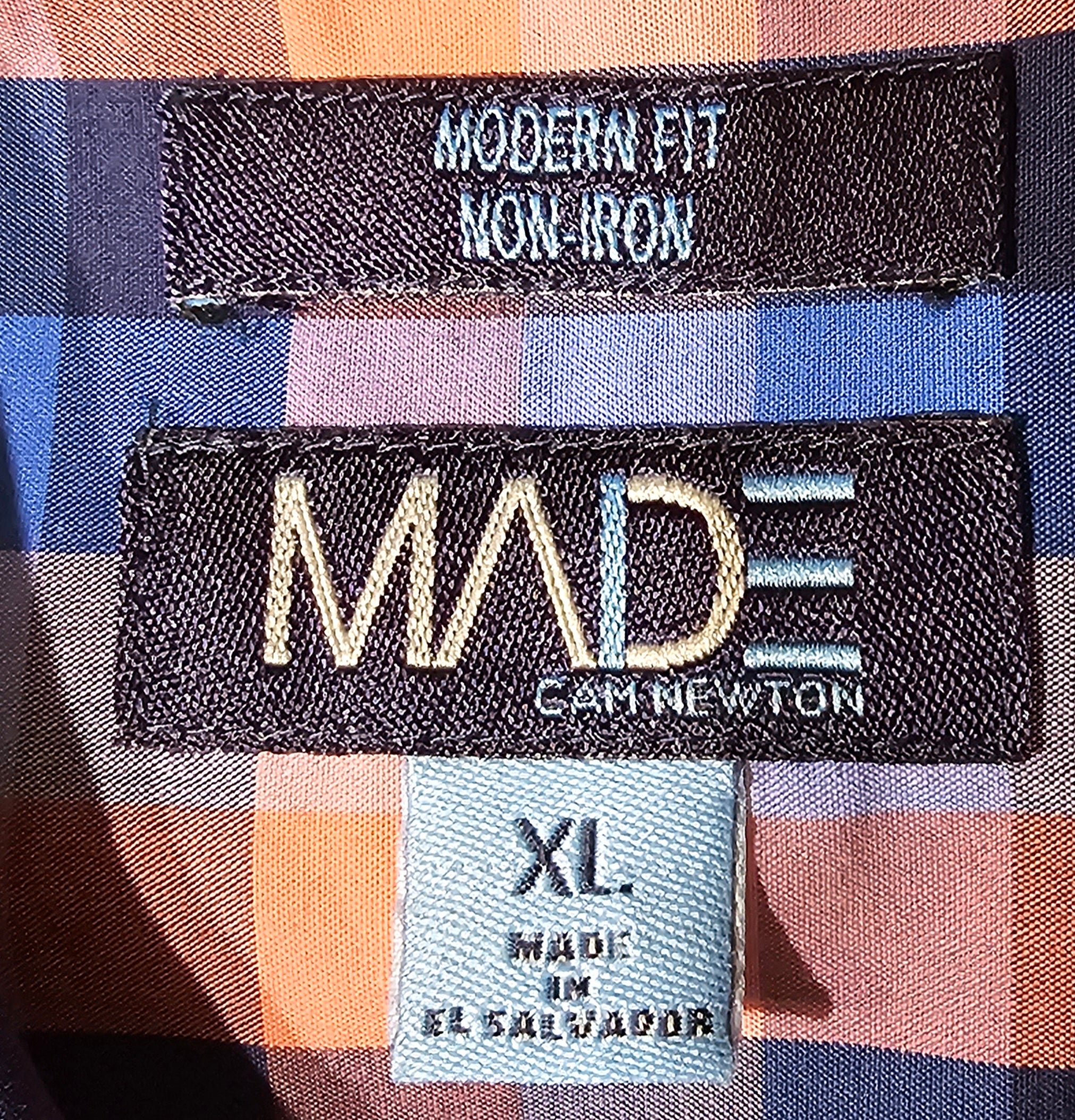 XLarge Pirate Anime Print 2 Plaid Upcycled Shirt