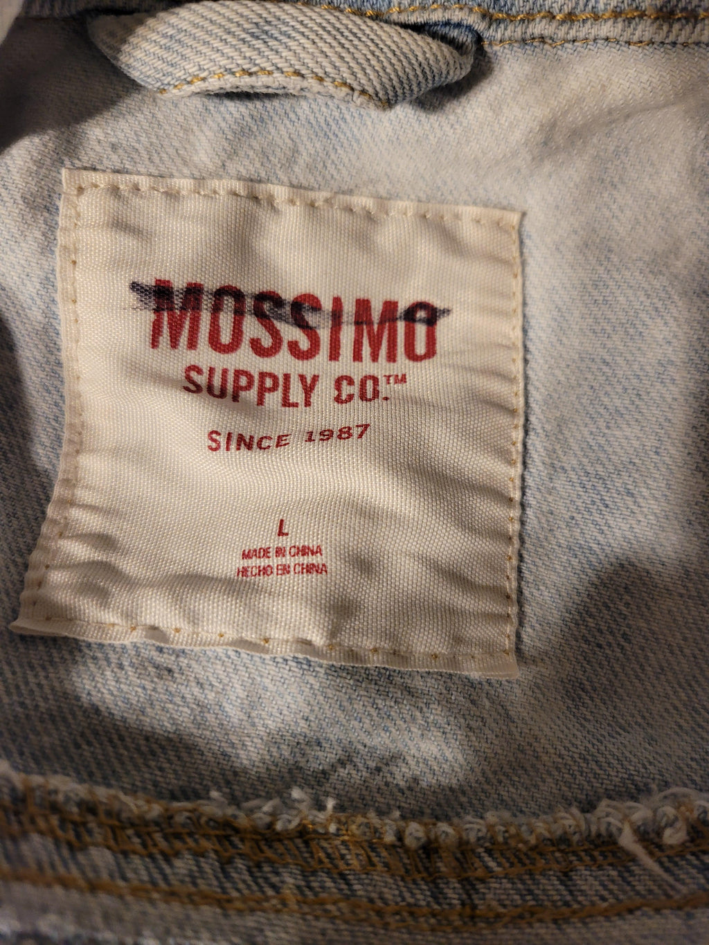 Upcycled Mossimo Denim Jacket Large