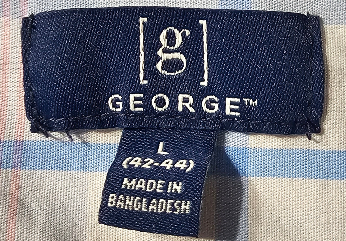Large Band Blue Plaid Top