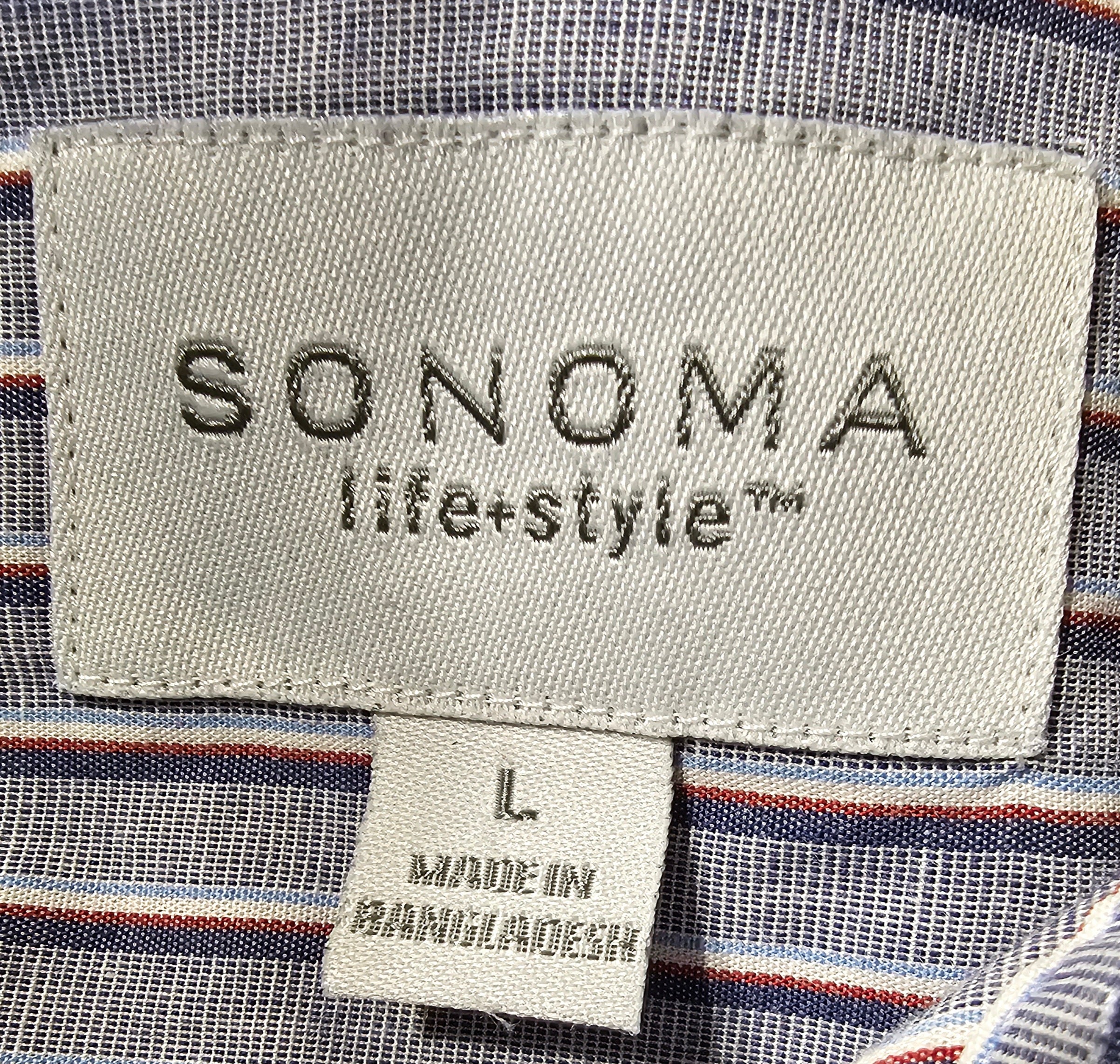 Striped Upcycled Movie Shirt Large